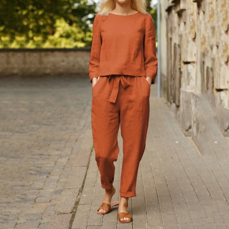 Valerie™ – Cozy Summer Set with tummy covering blouse