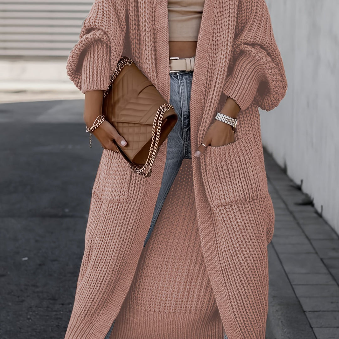 Layla™ -  Elegant Deep V-Neck Long Sleeve Cardigan
