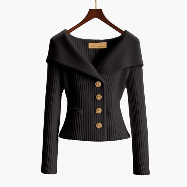 Kenny – Ribbed Button-Up Cardigan