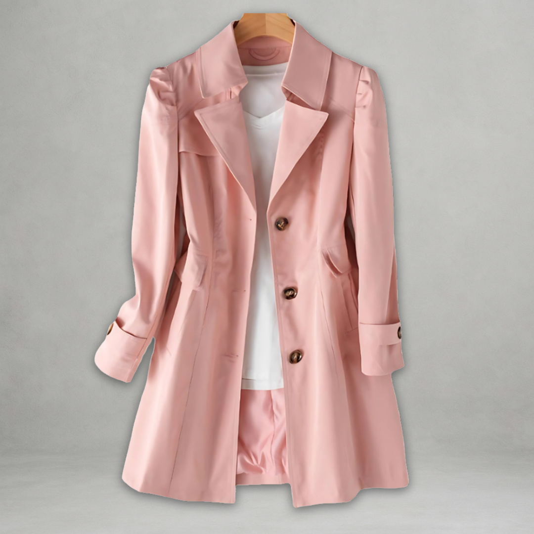 Dani™ | Stylish Longline Button-Down Coat