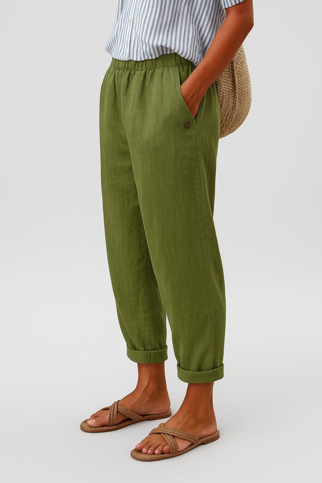 Yaz - Stylish Pants With Side Pockets
