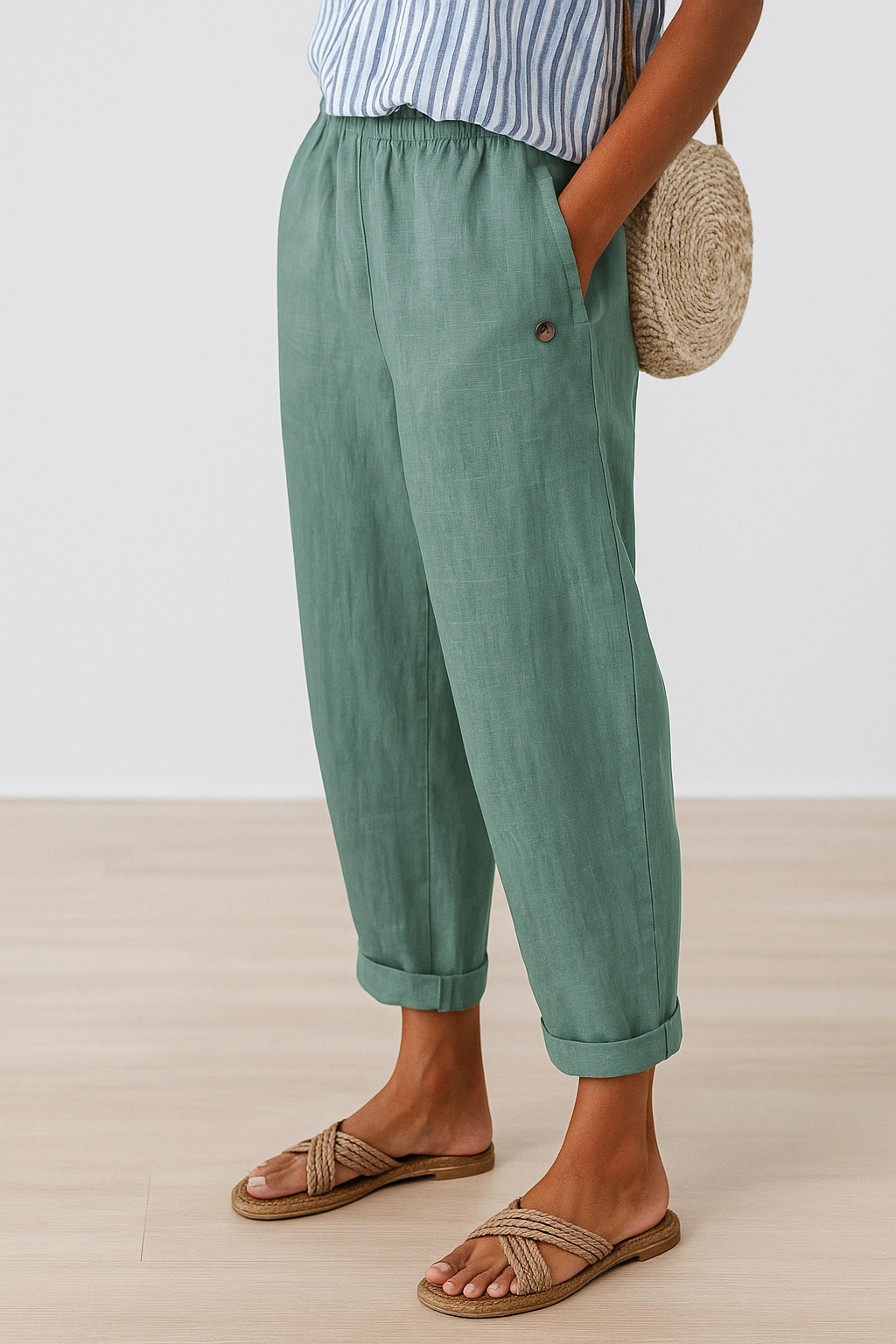 Yaz - Stylish Pants With Side Pockets