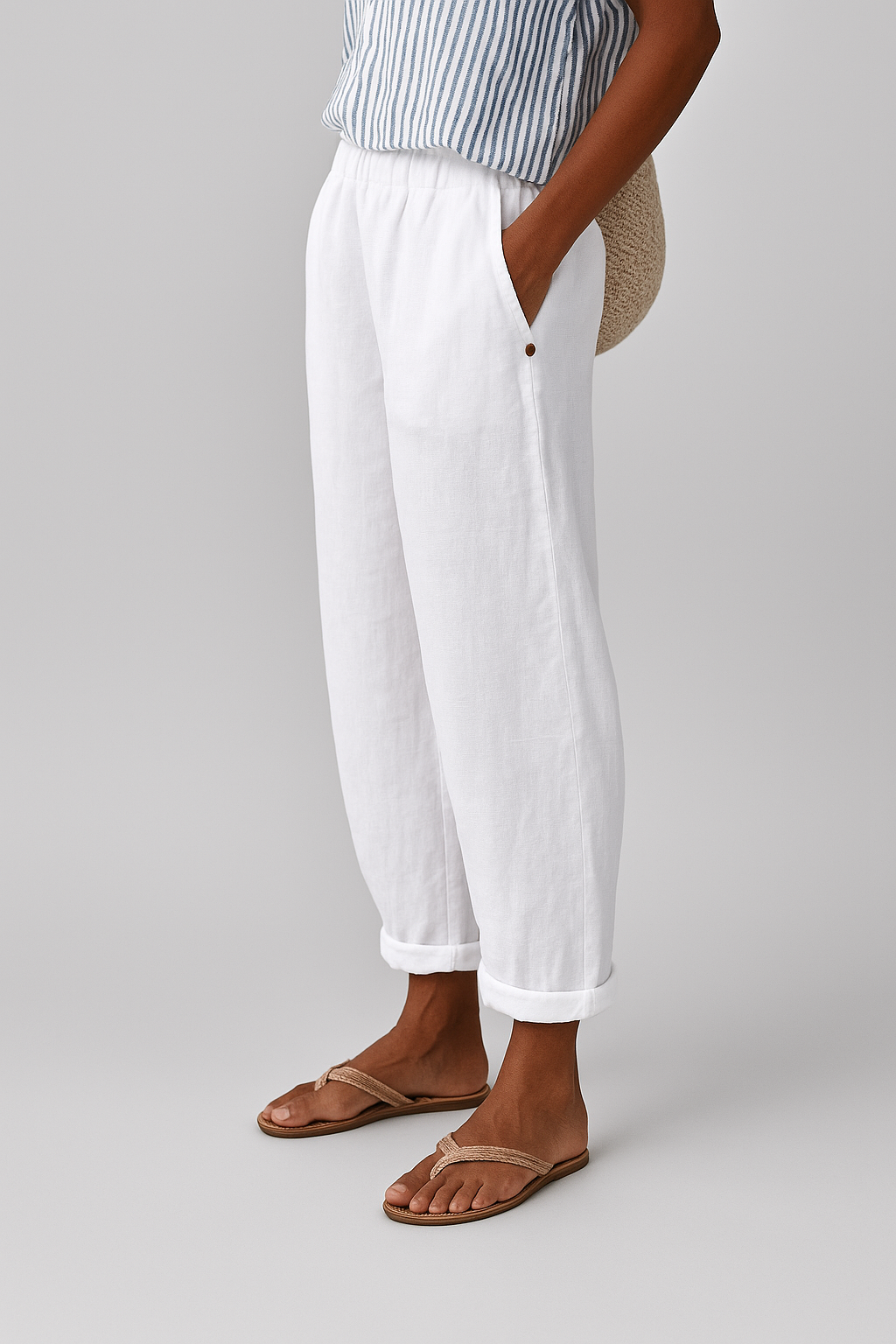 Yaz - Stylish Pants With Side Pockets