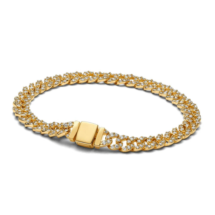 Cuban bracelet with moissanite