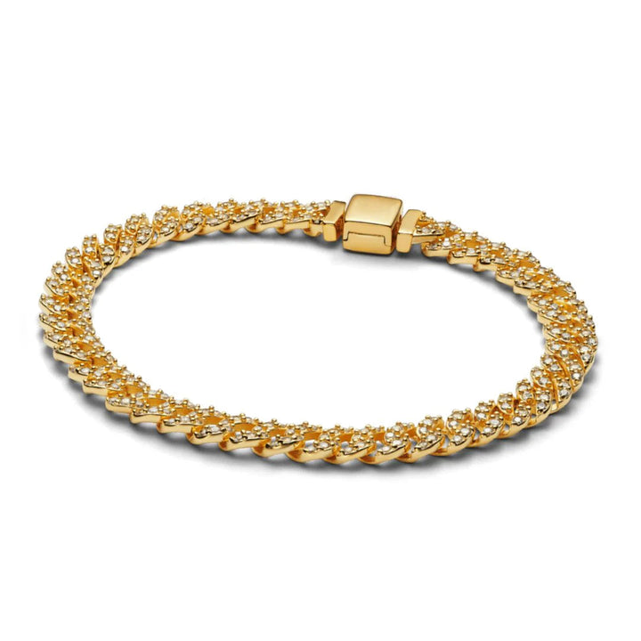 Cuban bracelet with moissanite