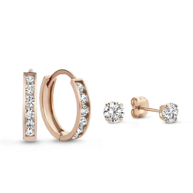 Dara Brillane earrings set with stones