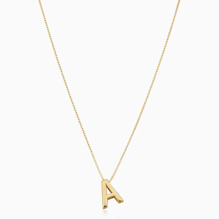 Love letter initial necklace | Gold 18k