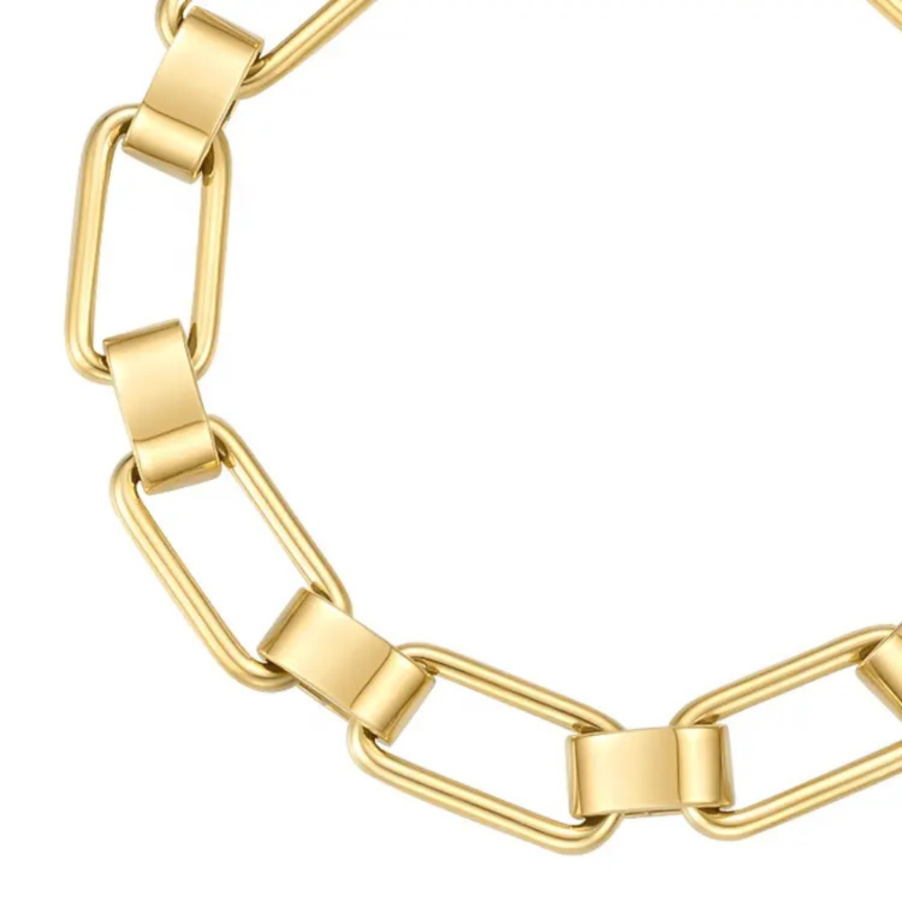 Luxury rectangular link bracelet