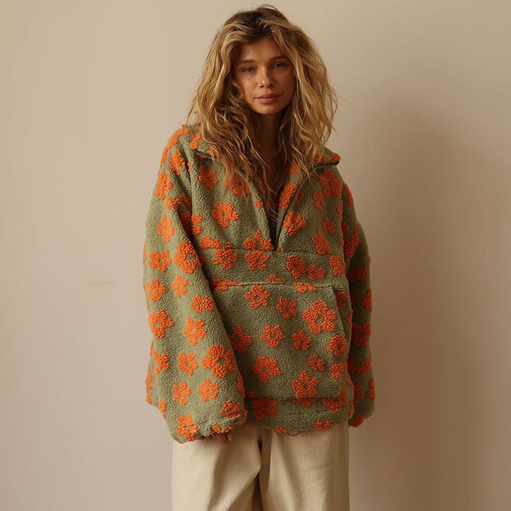 Fleur™ | Floral Fleece Sweater