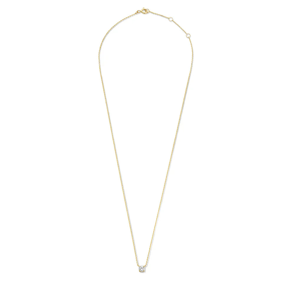 Moissanite Stone Necklace in Gold