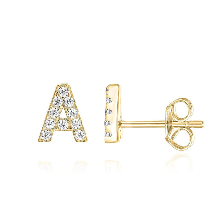 Initial Earrings 1 Piece | Gold