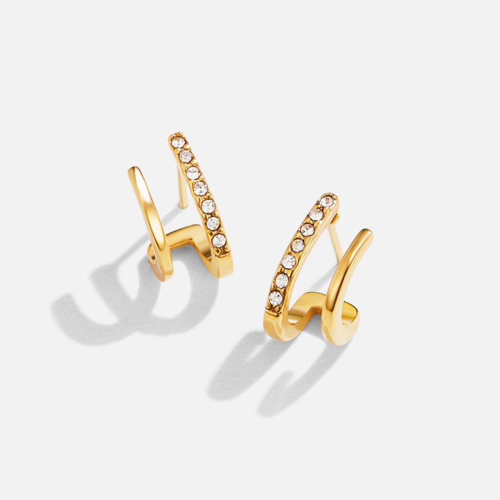 Claw-Shaped Crystal Earrings