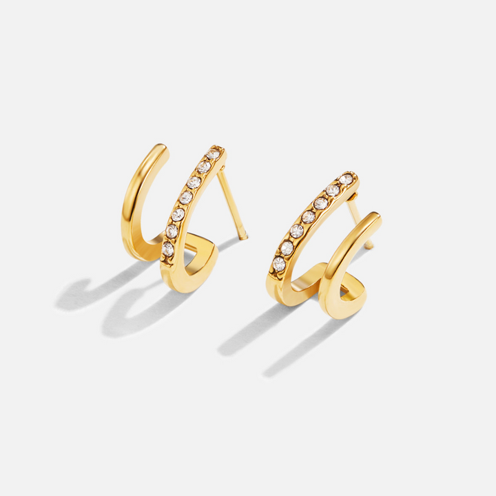 Claw-Shaped Crystal Earrings