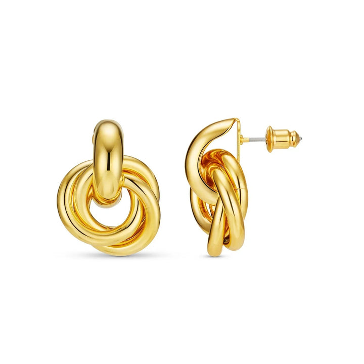 Striking interlocking earrings