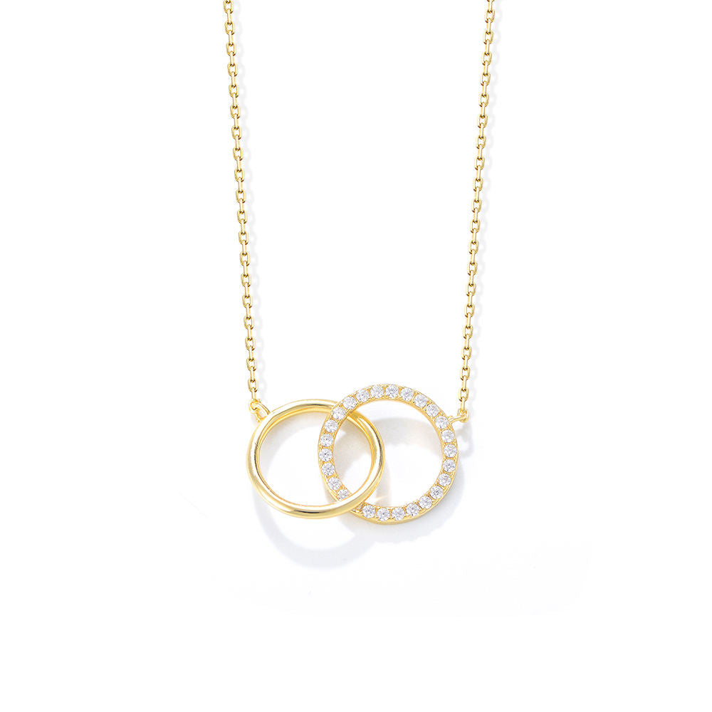 Round Circle Zirconia Necklace