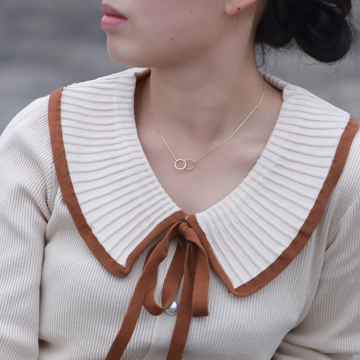 Round Circle Zirconia Necklace