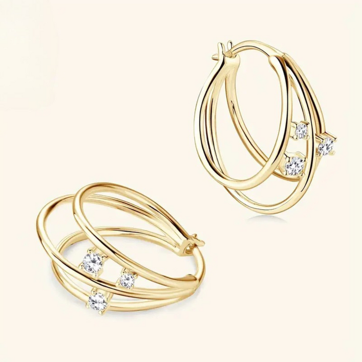 Synthetic moissanite earrings