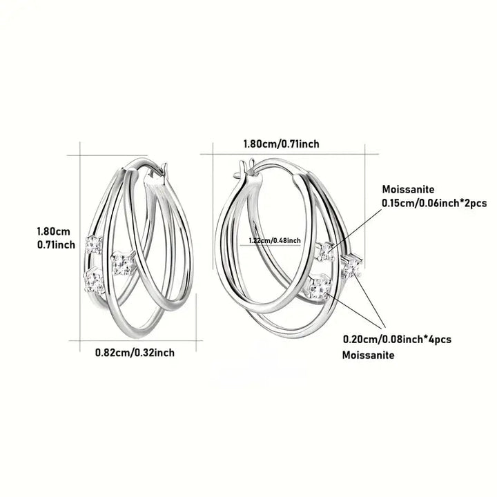Synthetic moissanite earrings