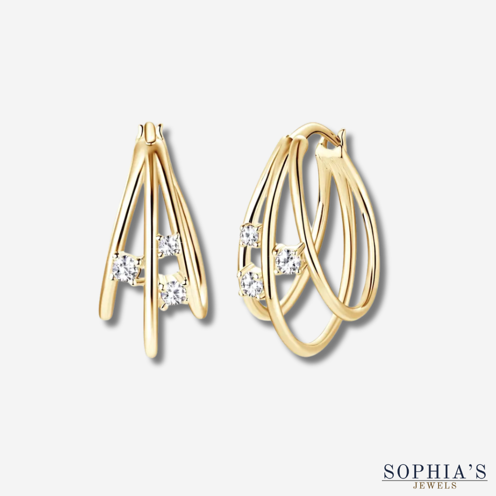 Synthetic moissanite earrings