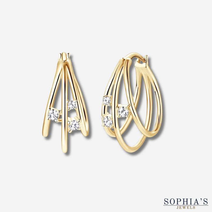 Synthetic moissanite earrings