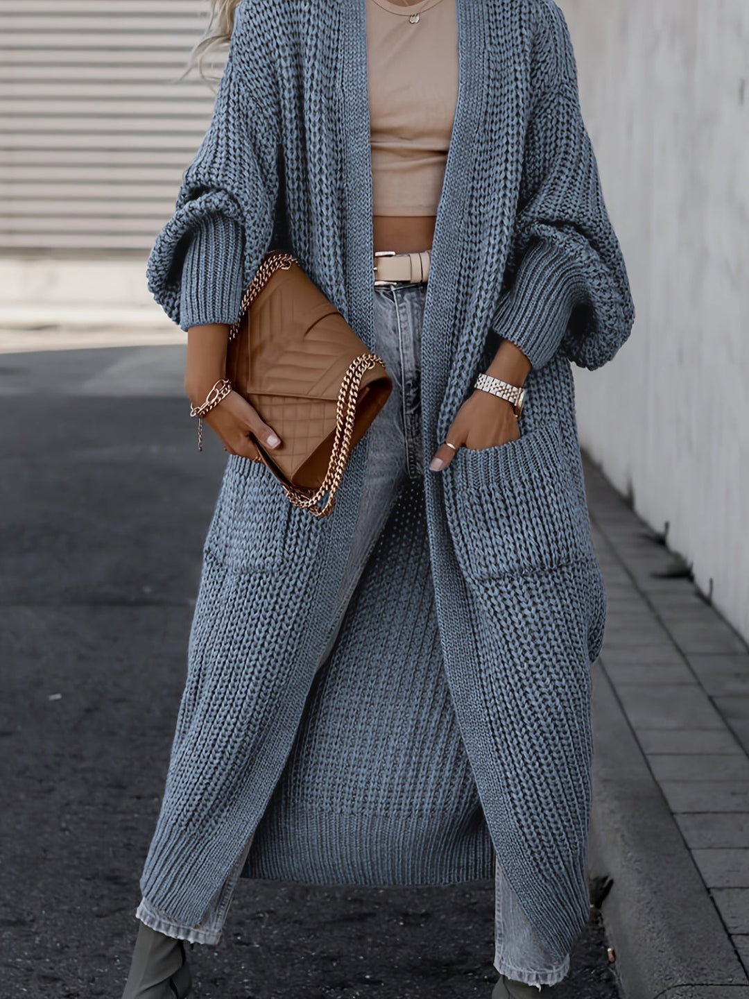 Layla™ -  Elegant Deep V-Neck Long Sleeve Cardigan