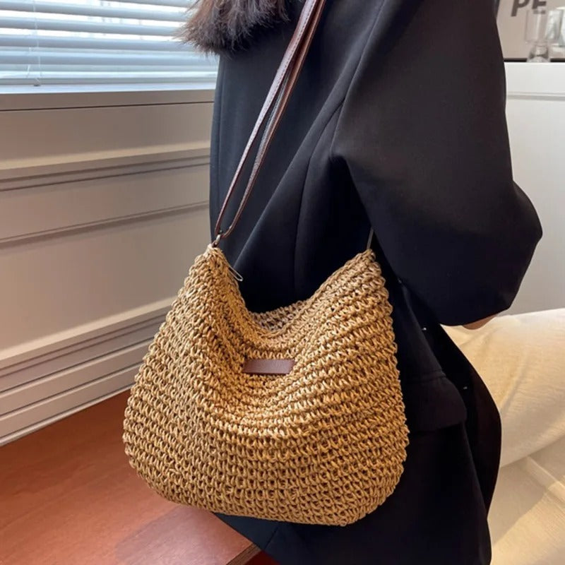 Stassie-Straw shoulder bag