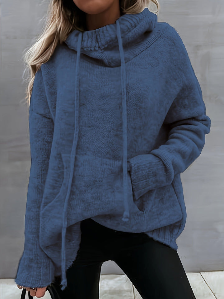 Zelina - Long Sleeve Sweater With Pocket
