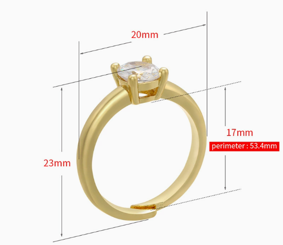 Golden diamond ring