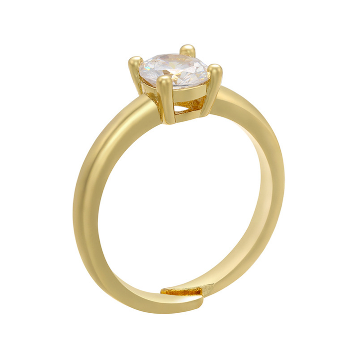 Golden diamond ring
