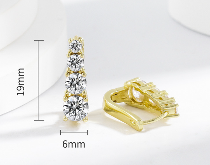 Carol earrings with four stones