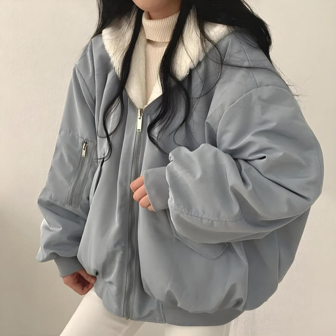 Rane™ - Reversible teddy wool hooded jacket