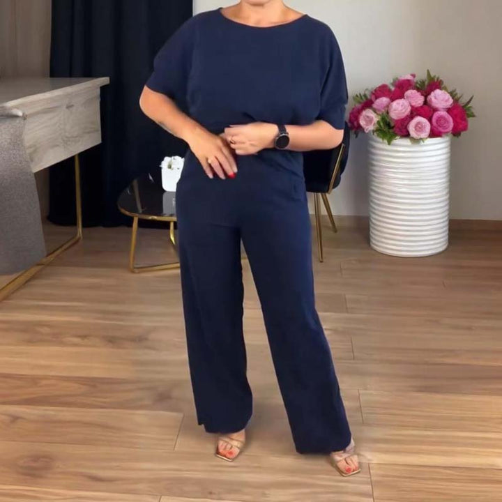Elegant 3-piece set with longline cardigan, top and trousers